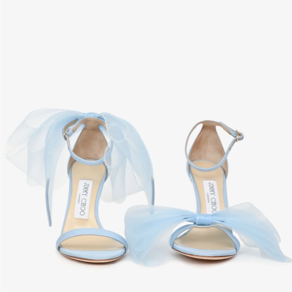 Jimmy Choo Light Blue Bow Heels